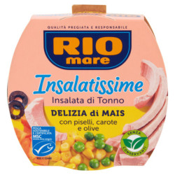 Rio mare Insalatissime Insalata di Tonno Delizia di Mais con piselli, carote e olive 160 g