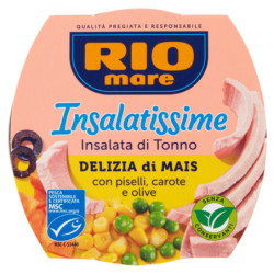 Rio mare Insalatissime Insalata di Tonno Delizia di Mais con piselli, carote e olive 160 g