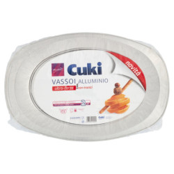 CUKI PRESENTS ULTRA-STRENGTH ALUMINUM TRAYS WITH HANDLES 8 PORTIONS 2 PCS