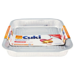 CUKI COOKS BANDEJAS DE ALUMINIO CON ASAS 12 PORCIONES - 2 UDS (RS74)