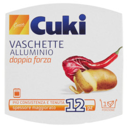 CUKI CUOCE VASCHETTE ALLUMINIO 1PORZIONE - 12 PZ (T21)