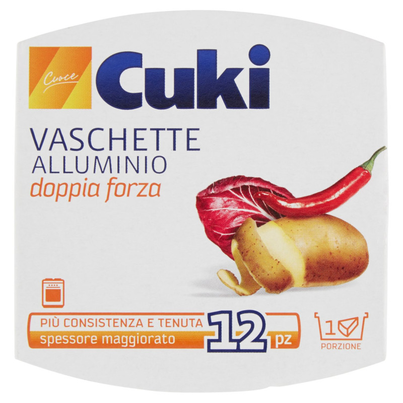 CUKI CUOCE VASCHETTE ALLUMINIO 1PORZIONE - 12 PZ (T21)