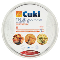 CUKI COOKS BANDEJAS DE COCCIÓN RÁPIDA DE ALUMINIO DOBLE FUERZA 8 PORCIONES 2 UDS