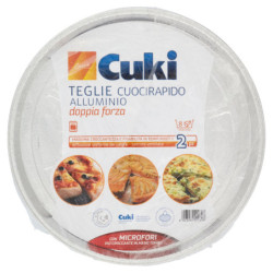 CUKI COOKS BANDEJAS DE COCCIÓN RÁPIDA DE ALUMINIO DOBLE FUERZA 8 PORCIONES 2 UDS