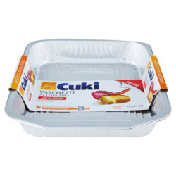 CUKI COOKS ALUMINIUMBEHÄLTER MIT GRIFFEN 8 PORTIONEN – 2 STÜCK (RS98)