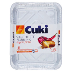 CUKI COOKS ALUMINUM TRAYS 4 PORTIONS - 4 PCS (R75)