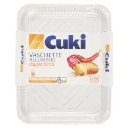 CUKI COOKS ALUMINUM TRAYS 4 PORTIONS - 4 PCS (R75)