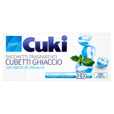 CUKI CONGELA CUBOS DE HIELO (10 PIEZAS - 280 CUBOS)