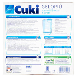 CUKI CONGELA GELOPIÙ SACCHETTI FREEZER 7 STRATI FORMATO GRANDISSIMO 35 X 50 CM 10 PZ