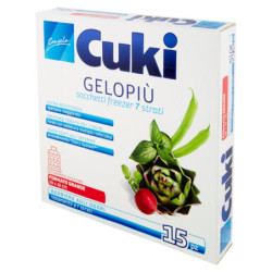 Cuki Congela Gelopiù sacchetti freezer 7 strati Formato Grande 29 x 42 cm 15 pz