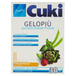 Cuki Congela Gelopiù sacchetti freezer 7 strati Formato Piccolo 18 x 28 cm 30 pz