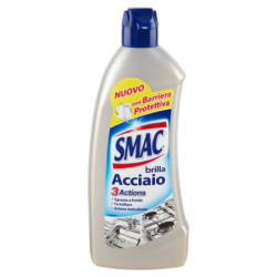 SMAC - CREMA BRILLA ACCIAIO, LIMPIADOR PARA SUPERFICIES DE ACERO, ACCIÓN PULIDO 520 ML