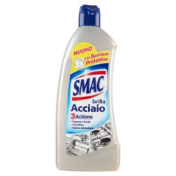 SMAC - CREMA BRILLA ACCIAIO, LIMPIADOR PARA SUPERFICIES DE ACERO, ACCIÓN PULIDO 520 ML