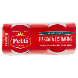 PASSATA DI POMODORO EXTRAFINE "IL DELICATO" PETTI - 2 X 350G - 100% POMODORO TOSCANO