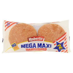 ROBERTO MEGA MAXI HAMBURGER WITH SESAME SEEDS 2 SANDWICHES 250 G