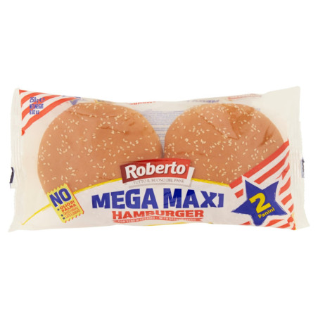 ROBERTO MEGA MAXI HAMBURGUESA CON SÉSAMO 2 SANDWICHES 250 G