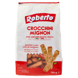 ROBERTO CROCCHINI MIGNON MINI PALOS DE PAN SABOR PIZZA 150 G