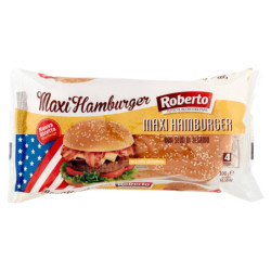 Roberto Maxi Hamburger con Semi di Sesamo 4 Panini 300 g