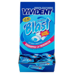 VIVIDENT FRESH BLAST ICE MENTA - MENTOL 200 UNIDADES