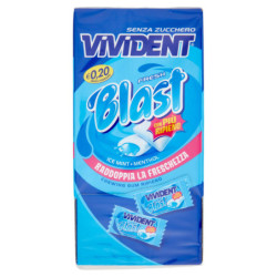 VIVIDENT FRESH BLAST ICE MENTA - MENTOL 200 UNIDADES