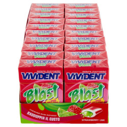 VIVIDENT FRUIT BLAST STRAWBERRY LIME 20 X 30 G