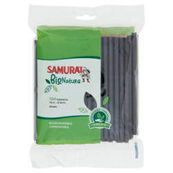 Samurài BioNature Cannucce 15cm - Ø 8mm 100 pz