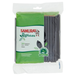 Samurài BioNature Cannucce 15cm - Ø 8mm 100 pz