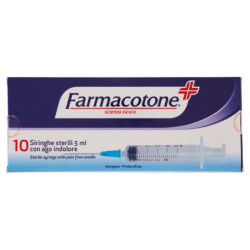 FARMACOTONE SIRINGHE STERILI 5 ML CON AGO INDOLORE 10 PZ