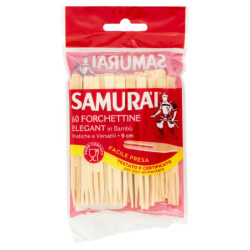 SAMURÀI FORCHETTINE ELEGANT IN BAMBÙ 9 CM 60 PZ