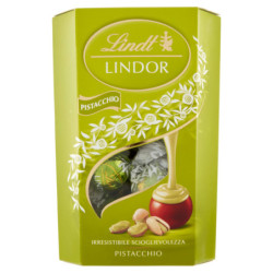 Lindt Cioccolatini Lindor Cioccolato al latte Pistacchio Scatola 200 g