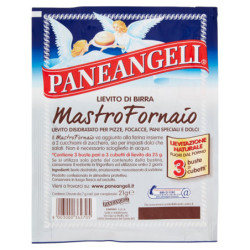 PANEANGELI Lievito di Birra Mastro Fornaio per Pizze, Focacce, Pani Speciali e Dolci 3 x 7 g