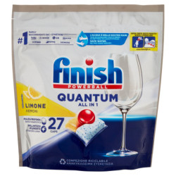 Finish Quantum All In One Lemon pastiglie lavastoviglie 27 lavaggi 280,8 g