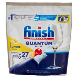 FINISH QUANTUM ALL IN ONE LIMÓN PASTILLAS PARA LAVAVAJILLAS 27 LAVADOS 280,8 G