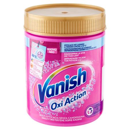 QUITAMANCHAS PARA ROPA VANISH PINK EN POLVO 500 GR