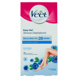 VEET EASY-GEL STRISCE DEPILATORIE PELLI SENSIBILI CORPO E GAMBE 16 PZ