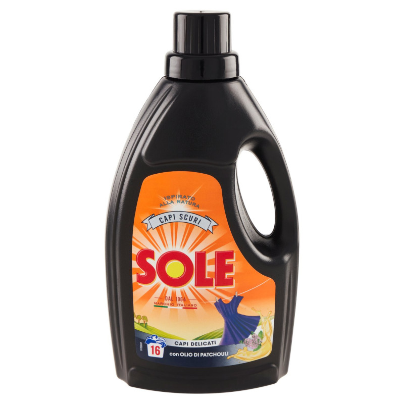 SOLE WASHING MACHINE DETERGENT DARK CLOTHES 16 WASHES 1 L