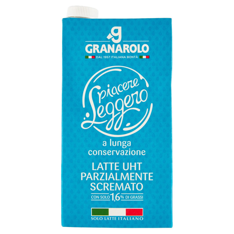 GRANAROLO PIACERE LEGGERO A LUNGA CONSERVAZIONE LATTE UHT PARZIALMENTE SCREMATO 1 LITRO