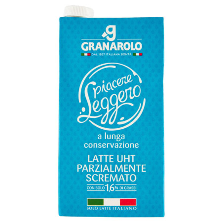 GRANAROLO PIÈCE LEGGERO AU LAIT UHT PARTIELLEMENT ÉCRÉMÉ LONGUE CONSERVATION 1 LITRE