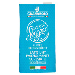 GRANAROLO PIÈCE LEGGERO AU LAIT UHT PARTIELLEMENT ÉCRÉMÉ LONGUE CONSERVATION 1 LITRE