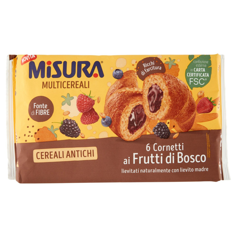 MISURA MULTICEREALI CORNETTI AI FRUTTI DI BOSCO 298 G