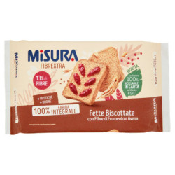 Misura Fibrextra Fette Biscottate con Fibre di Frumento e Avena 320 g