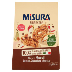 Misura Fibrextra Biscotti Muesli con Cereali, Cioccolato e Frutta 230 g