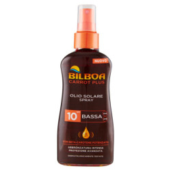 BILBOA CARROT PLUS OLIO SOLARE SPRAY SPF 10 BASSA 200 ML