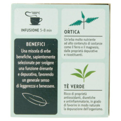 Pompadour Le Tisane Detox con Ortica e Tè Verde 18 x 2,2 g