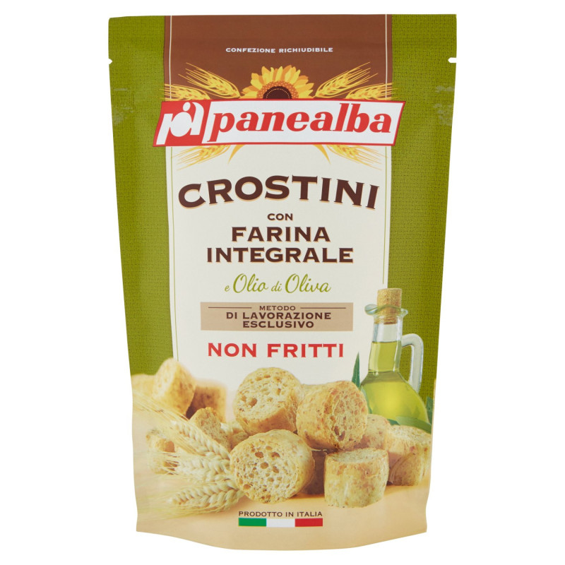 PANEALBA CROSTINI WITH WHOLEMEAL FLOUR AND OLIVE OIL 80 G