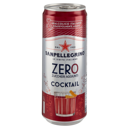 SANPELLEGRINO COCKTAIL ZERO ZUCCHERI AGGIUNTI, LATTINA 33 CL