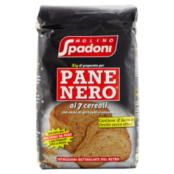 MOLINO SPADONI 1 KG DE MEZCLA DE PAN NEGRO DE 7 GRANOS 1000 G