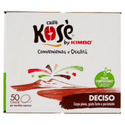 CAFÉ KOSÈ DECISO 50 VASOS COMPOSTABLES* PARA MÁQUINAS ESPRESSO 350 G