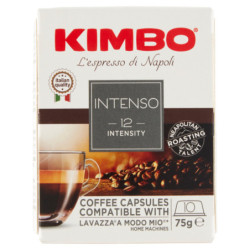 Kimbo Intenso Capsule Compatibili con le Macchine ad Uso Domestico Lavazza a Modo Mio* 10 x 7,5 g