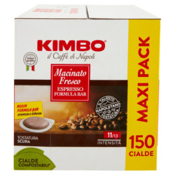 Kimbo Macinato Fresco Espresso Formula Bar 150 Cialde Compostabili* 1095 g